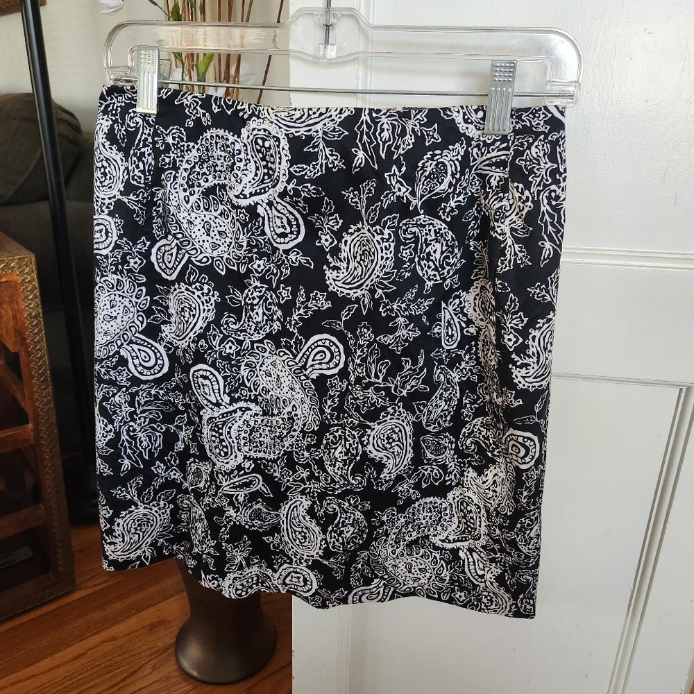 Lauren Ralph Lauren Short Black and White Skirt Sz 8P